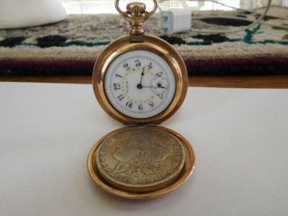 Vintage Elgin 2 Plated 14 Karat Gold Pocket Watch S/n 10867180 For Repair