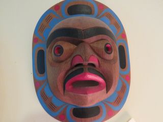 Vintage Northwest Coast Mask By Tony Hunt Jr.  Titled,  " Kwagiulth Moon