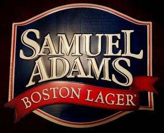Samuel Adams Boston Lager Beer Sign - - 2011 - - Embossed - - 16 " X 13 " - Bar