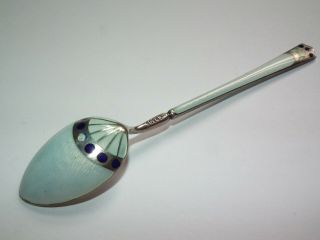 C1910 Marius Hammer Norway 930s Silver & Enamel Spoon Lovely Example
