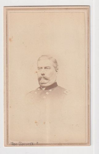 Union General Irwin Mcdowell ? By Stowe Louisville Kentucky 1860s Civil War Cdv