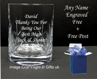 Personalised Large Whisky Glass Engraved 18th 21st 30th Birthday Gift Box