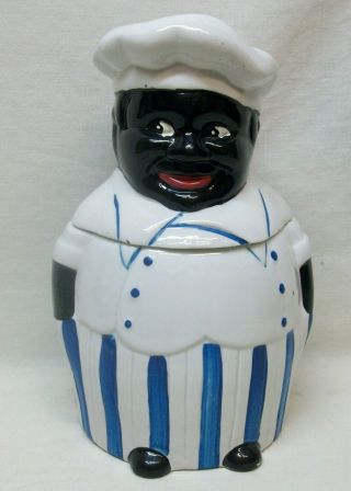 Vintage Black American Ceramic Cookie Jar (10 - 1/2 " Tall) In