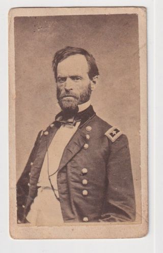 Union General William Tecumseh Sherman Rare 1860s American Civil War Cdv