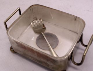Vintage W.  H & S Silver Plated Decorative BUTTER DISH With Lid - S31 2