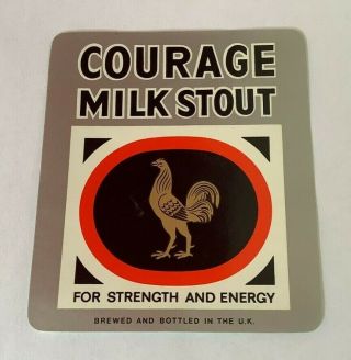 Courage Ltd London Milk Stout For Strength And Energy Label 1960/70’s