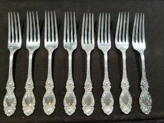 Rw&s Wallace Sterling Silver Lucerne Pattern Dinner Forks