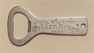 1930s Two Rivers Wisconsin Golden Drops Beer Bobbie Ale Bottle Opener C - 12 - 154