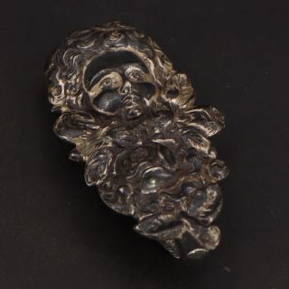 Vtg Sterling Silver - Signed W&d Woman Lady Hair Napkin Clip - 9.  5g