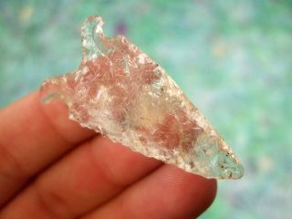 Rare Fine North Carolina Crystal Quartz Hardaway Point With Arrowheads
