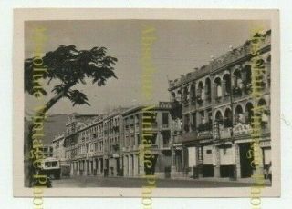 Old Hongkong Photograph Unidentified Street Kowloon ? Hong Kong Note Bus 1930s