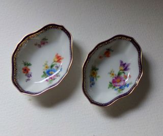 (2) Vintage Meissen Porcelain Open Salts