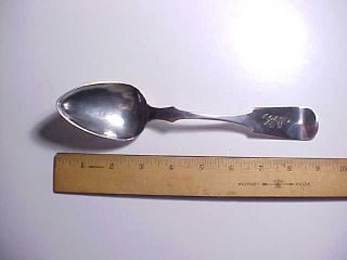 1820s Antique Large Coin Silver Serving Spoon By R & W Wilson Philadelphia Vg,