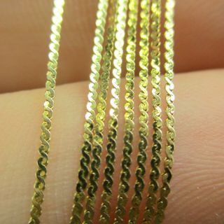 Vintage Estate 14k Yellow Gold Chain Necklace - 26 Inches Long - 1mm Wide