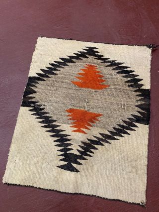Antique Navajo Saddle Blanket Rug Transitional Historic weaving textile 27x22 3