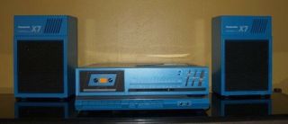 Vintage 1980s Panasonic Sg - X7 Stereo - Turntable - Cassette - Turquoise