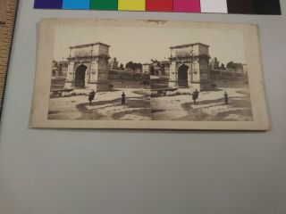 Arch Of Titus Italy Libreria Spithover Rome Roma Stereoview Photo Cdii