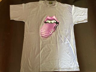 Vintage Rolling Stones Voodoo Lounge 94/95 Purple Spiked Tongue On Gray Size L