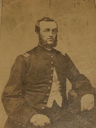 Civil War Uniform Officer Photo Captain Sillick White Cdv Photos