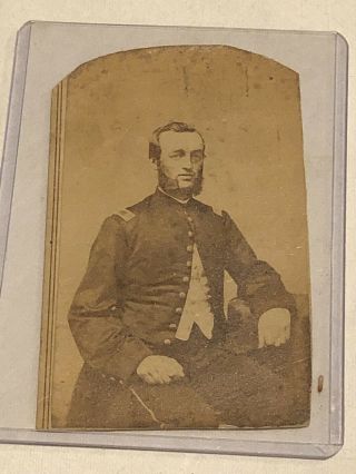 Civil War Uniform Officer Photo Captain Sillick White CDV Photos 5