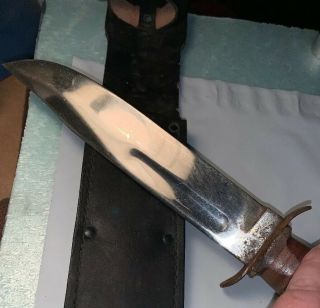 Vintage Mk2 Mark 2 U.  S.  Camillus Sword Brand Knife W/ Leather Sheath