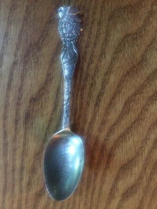 Indian Head Denver Sterling Souvenir Spoon