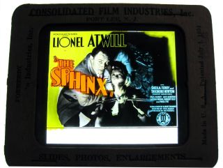 The Sphinx 1933 Lionel Atwill Movie Glass Slide Monogram Pictures