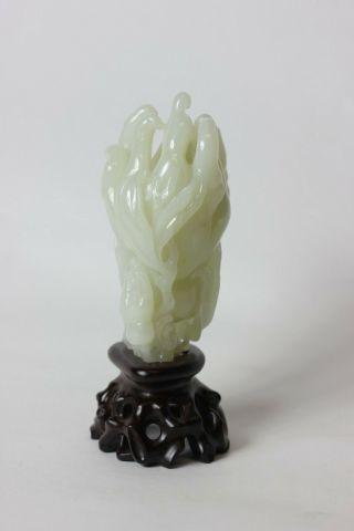 Chinese carved white jade Buddha ' s Hand citron,  China 3