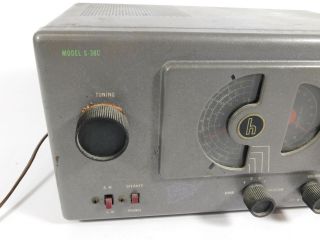 Hallicrafters S - 38C Vintage Tube Ham Radio Receiver (powers up,  looks OK) 3