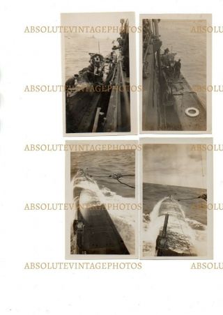 Old Photographs H - Class Submarine Group H - 24 Conning Tower Damage Etc C.  1922