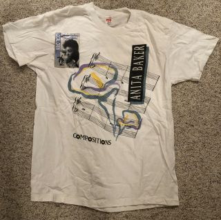 Vintage 1990 Anita Baker Compositions World Tour T - Shirt And Backstage Pass