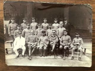 China Old Photo Bando Pow Prisoners German Officers Tsingtau With Japanese