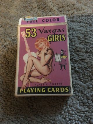 Vintage Vargas Pin Up Girls Complete Deck Of Playing Cards With Box