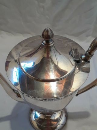 Vintage Wilcox S.  P.  Co.  Silver Plate Coffee Tea Pot Server N 7016 W/ Monogram 3