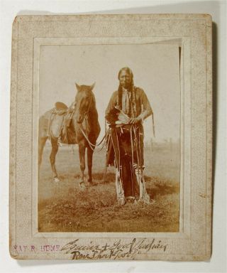 C1899 Native American Kiowa Indian Medicine Man Cabinet Photo By Annette Hume