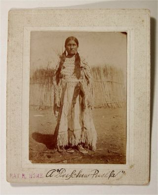 Ca1899 Native American Kiowa Indian Woman Cabinet Card Photo By Annette Hume