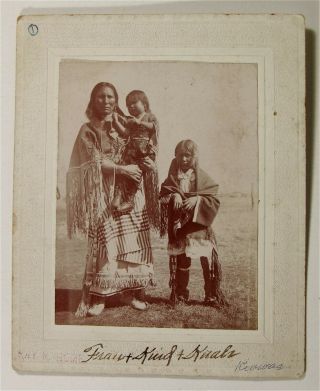 Ca1899 Native American Kiowa Indian Mother Cabinet Card Photo By Annette Hume