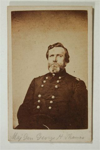1860s Civil War Union General George Thomas Cdv Photo - The Rock Of Chickamauga