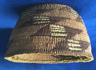 Native American Indian Klamath Hat - Basket W/ Quill - Northern California Tribe