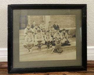Old Antique 1920’s Vintage Cabinet Baseball Full Team Photo Frame