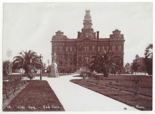 1890s San Jose,  California City Hall Architecture,  Female Photographer