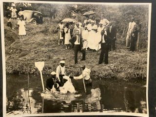Vintage African Americans Large Photo,  Baptize Ceremony