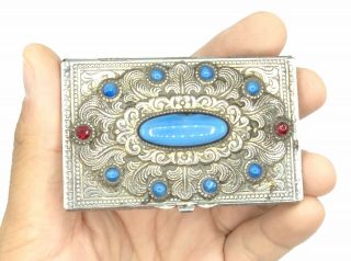 Fantastic Antique Vintage Silver Metal Pill/snuff/jewellery/trinket Box Case