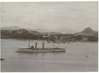 C.  1900 Photo China Large Ship Coming Into Harbour Amoy? Xiamen