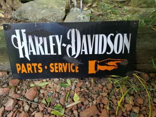 Harley Davidson Barn Find Vintage Look Metal Gas Oil Hand Made Sign 20x9 " Vtg