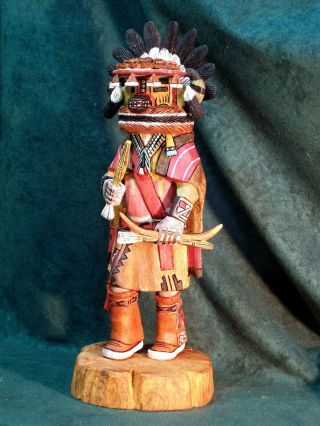 Hopi Kachina Doll - Hototo,  The Warrior Badger Kachina -