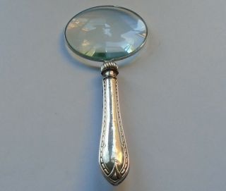 William Yates HM Sterling Silver Handle Magnifying Glass Sheff 1946 George Vl 2