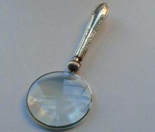William Yates HM Sterling Silver Handle Magnifying Glass Sheff 1946 George Vl 3