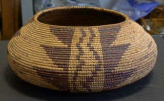 Very Rare American Indian Yuki Basket N.  California Circa 1890 - 1920 - - 10 1/4 "