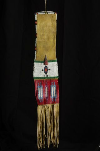 Beaded and Quilled Hide Pipe Bag - Lakota Sioux - 1870 - 1890 2